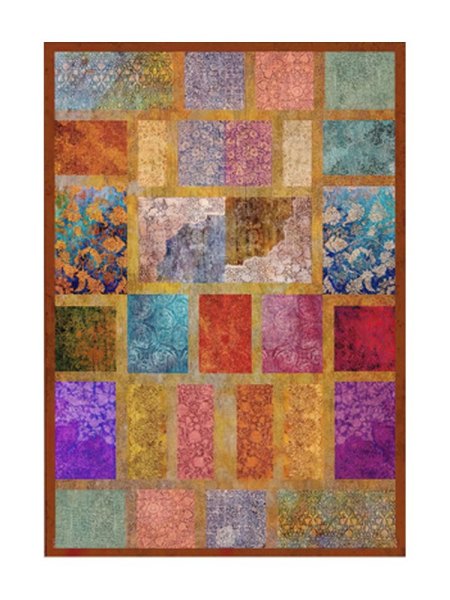 Quintesa Patch169 Patchwork Bambu Halı: Yaşam Alanlarınızda Kültürel Derinlik ve Sofistike Zarafet