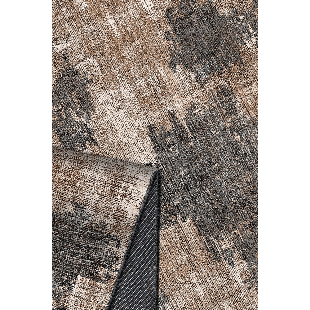 Vezura 10372 Bambu Halı: Kahve Tonlarında Modern Soyut Doku
