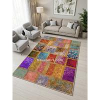 Quintesa Patch169 Patchwork Bambu Halı: Yaşam Alanlarınızda Kültürel Derinlik ve Sofistike Zarafet, oda içi kullanım